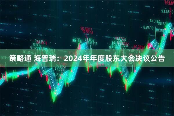 策略通 海普瑞：2024年年度股东大会决议公告